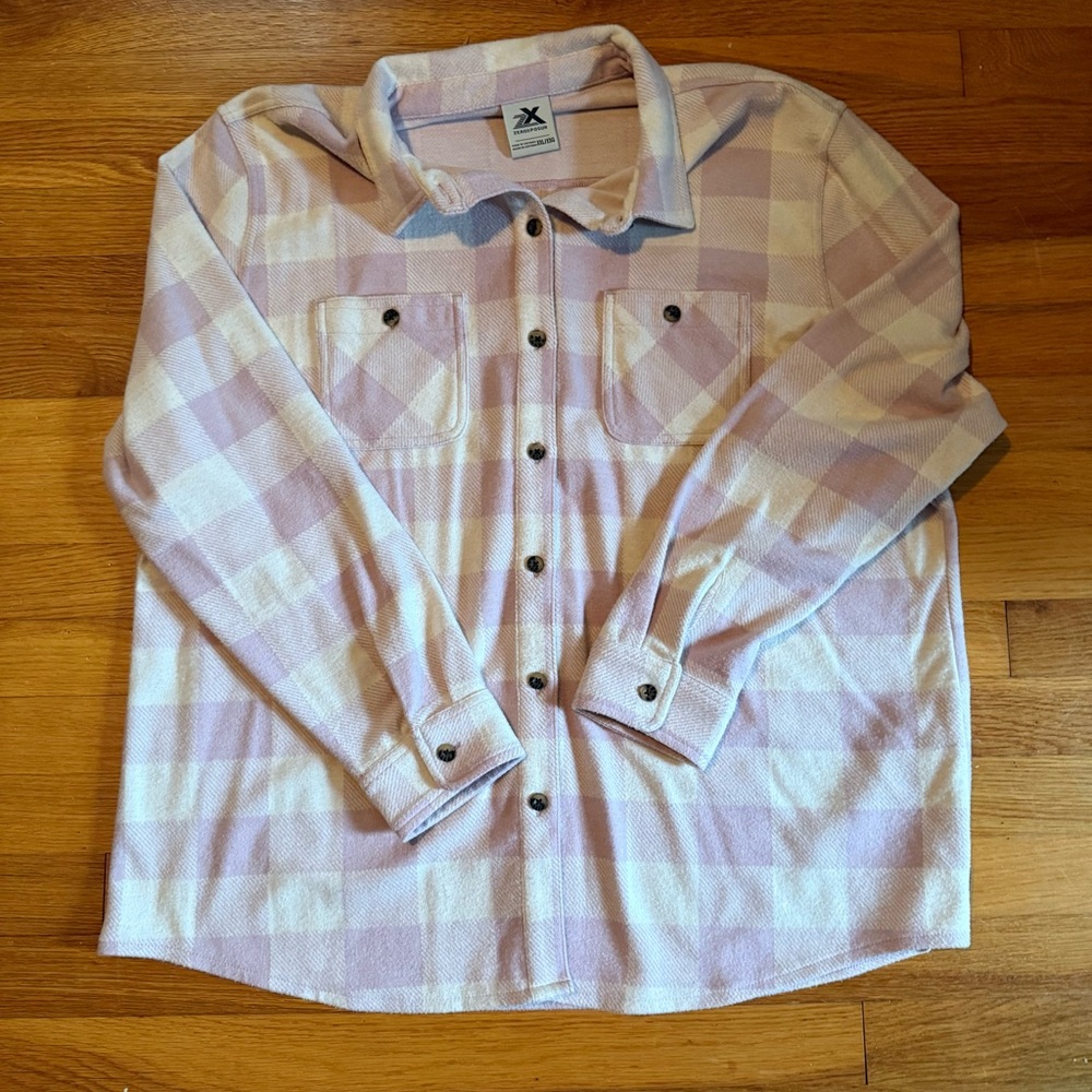 ZeroXposur Fleece Button Up Plaid Shirt